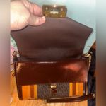 Michael Kors Kinsley Brown and Yellow Chain Shoulder Bag EUC Photo 6