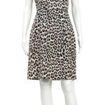 Kate Spade silk and cotton Tan/Brown Leopard
Print Sheath Dress w/ pockets Sz 8 Photo 6