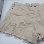 Free People  Now or Never Denim Cream Shorts Size 28 Photo 6