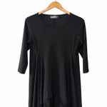 Sympli Womens Black Asymmetrical Tunic Top Velvet Burnout Size 8 Made In Canada Photo 2