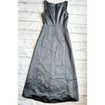 Kay Unger  Dark Charcoal Gray Beaded Floral Formal Dress Size 6 Photo 2