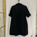 Old Navy  Puff Sleeve Poplin Button Shirt Dress Womens Large Black Photo 5