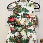 Floral Satin Dress with Pleats Multiple Size 0 Photo 2
