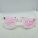 None Clear & Pink Sunglasses Photo 3