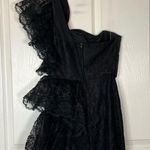 Contempo Casuals  Black Lace One Shoulder Dress Gown Photo 6