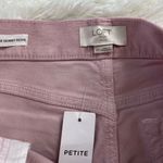 Loft  Women Pink Corduroy Jeans Size 8 Petite Photo 3