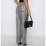 White Fox Boutique White Fox Feels Like Forever Metallic High Rise Straight Leg Statement Denim S Photo 3