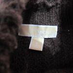 Michael Kors  Brown Faux Fur Sweater Vest Women's S Gold Toned Logo Boho Dressy Photo 2