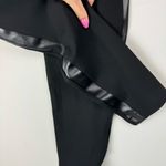 Anne Fontaine Carl Black Vegan Leather Contrast Leggings Pants Sz 40 Size M Photo 7