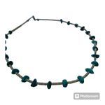 Handmade Turquoise & Quartz Stone Necklace - Boho Chic, Durable Steel String Photo 1