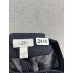 Ann Taylor LOFT  Women's Cropped Pants Blue Chambray Size 8 Julie Fit Cotton Photo 3