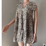 THML  SMOCK BABY DOLL CHEETAH LEOPARD SUMMER SIZE SMALL DRESS WITH POCKETS #93 Photo 1