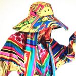 Farm Rio Mixed Scarves Smiley Hat NWT RARE ☀️ Photo 4