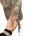 Source Unknown Y2K Sheer Leopard Animal Print Blouse Photo 5