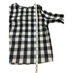 Sunday in Brooklyn  Anthropologie Blouse Black White Plaid Bell Sleeve Size XS Photo 4
