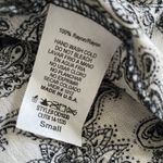 Vintage Havana Ivory Black Paisley Boho Spaghetti Strap Dress Size Small NWT Photo 3