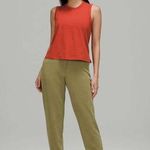Lululemon softstreme relaxed high rise pants | olive green | size 4 Photo 6