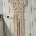Free People Mia Empire-Waist Jumpsuit in Ivory size 0 Photo 7
