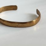 Textured Gold Brass Cuff Bracelet Photo 2