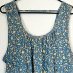 Natural Life Floral Free Spirit Tank Top - Blue and Yellow - Size: Medium Photo 3