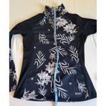 Roxy sz M Womens Black Floral Swim Rash Sun Gaurd Beach Outdoor Travel Vacation Photo 9