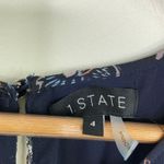 1. State  Blue Paisley Print Ruffle Long Sleeve Midi Dress Sheer Boho Women 4 Photo 4