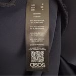 ASOS DESIGN One Shoulder Satin Midi Dress Drape Back Navy Blue NWT Size 4 Photo 11