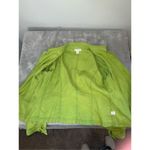 Charter Club Women’s 100% Linen Button Down Green Cardigan/Jacket Medium Photo 5