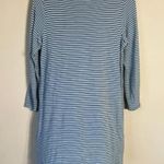J.Jill  3/4 Sleeve Striped Lightweight Shirt Dress Women's XS Petite Blue Black Photo 7
