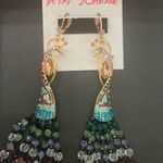 Betsey Johnson  peacock chandelier earrings NWT Photo 3