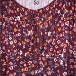 SO  Maroon Floral Mini Dress Photo 1