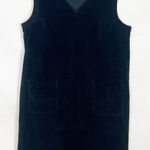 Lands' End Vintage Y2K Corduroy Pullover Black Midi Dress Size 12 Photo 0
