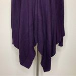 CAbi  Women’s Open Front Drape Criss Cross Back Plum Cardigan Photo 3