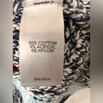 J. Jill Sweater Short Cap Sleeve Cotton Blend Knit Stripe Sweater Size S Costal Blue Photo 5