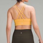 Lululemon  orange energy long line bra size 8 mango dream Photo 1