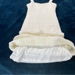Taylor Cream Crochet Cable Knit Sleeveless Midi Dress Feminine Size S White Photo 10