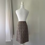 Soho Apparel  Ltd. Brown & Black Plaid Houndstooth Print Knee Length Skirt Photo 5
