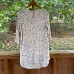 Amour Vert Women's White And Black Printed 100% Silk Mini Dress Size L Photo 1