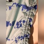 Forever 21 Tie Dye Blue Cropped Tank Top Adjustable Sides Women's Medium Photo 1