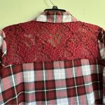 Joe Boxer Plaid Red and White Women’s Shirt Size L Photo 2