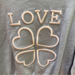 Gray Love Sweatshirt with Clover Design Blue Photo 2