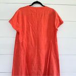 Oska Women’s Orange Linen Vneck Short Sleeve Maxi Dress Size 1 (US6 Photo 2