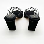 Good American NIB Black Strappy Square Toe Mule Faux Leather Sandal 7 Photo 5