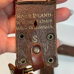 River Island Vintage Women Belt Sz Small Brown Genuine Leather Metal Buckle Dec Photo 4