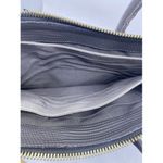 Furla Unique Vintage Snake Print Metal Side Supports Gray Leather Tote Photo 7