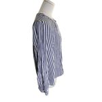 Universal Threads Universal Thread Striped Cotton Shirt M Blue White Button Front European Summer Photo 1