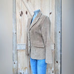 Vintage St Johns Bay Tan Washable Suede Boho Blazer Jacket~S~ Photo 1