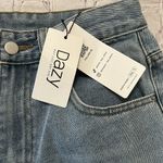 Dazy SHEIN NWT High Rise Wide Leg Distressed Blue Jeans Medium 27 Photo 2