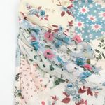 SheIn  Womens Festival Cottagecore Patchwork Dainty Floral Mesh Ruched Tube Top L Photo 3