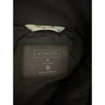 Athleta Flashback Embroidered Full Zip Vest Size M Black Purple Puffer Fleece G5 Photo 4